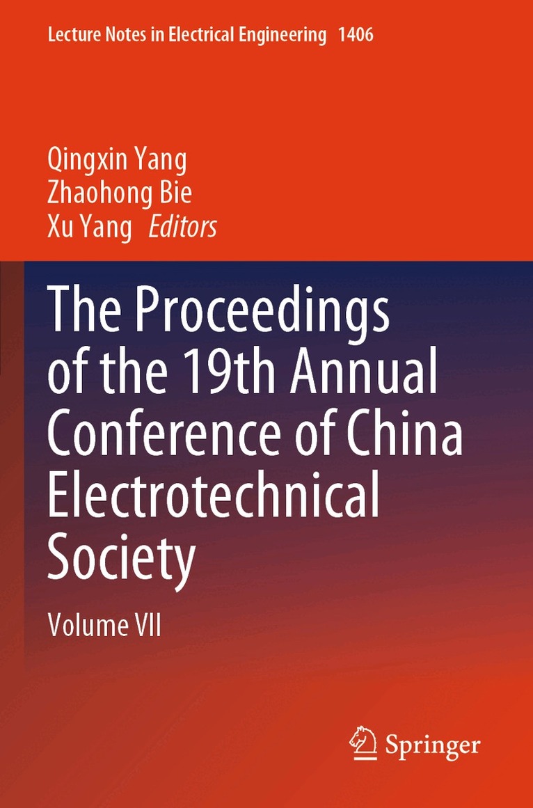 Qingxin Yang, Zhaohong Bie, Xu Yang - Proceedings of the 19th Annual Conference of China Electrotechnical Society, Häftad