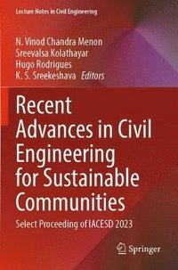bokomslag Recent Advances in Civil Engineering for Sustainable Communities