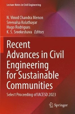 bokomslag Recent Advances in Civil Engineering for Sustainable Communities