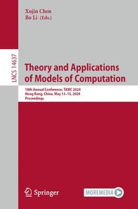 bokomslag Theory and Applications of Models of Computation