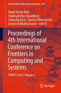 bokomslag Proceedings of 4th International Conference on Frontiers in Computing and Systems