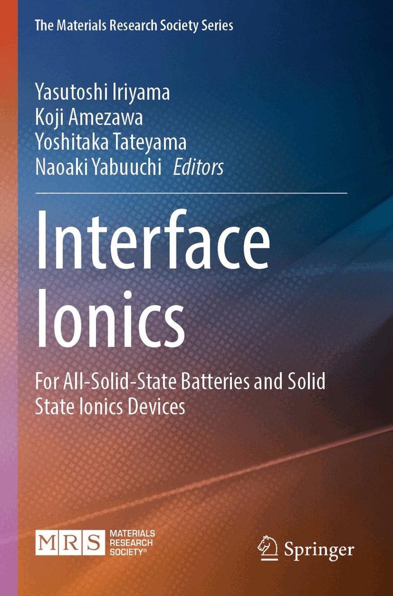 Yasutoshi Iriyama, Koji Amezawa, Yoshitaka Tateyama, Naoaki Yabuuchi - Interface Ionics, Häftad