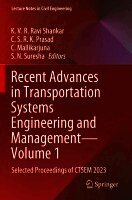 Recent Advances in Transportation Systems Engineering and Management-Volume 1