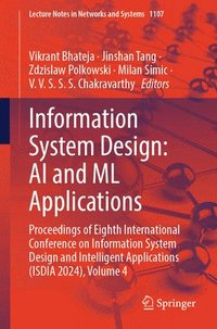 bokomslag Information System Design: AI and ML Applications