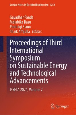 bokomslag Proceedings of Third International Symposium on Sustainable Energy and Technological Advancements