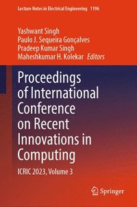 bokomslag Proceedings of International Conference on Recent Innovations in Computing