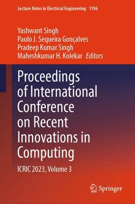 Proceedings of International Conference on Recent Innovations in Computing 1