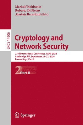 bokomslag Cryptology and Network Security