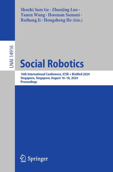 Shuzhi Sam Ge, Zhuojing Luo, Yanen Wang, Hooman Samani, Ruihang Ji, Hongsheng He - Social Robotics, Häftad