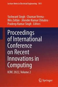 bokomslag Proceedings of International Conference on Recent Innovations in Computing