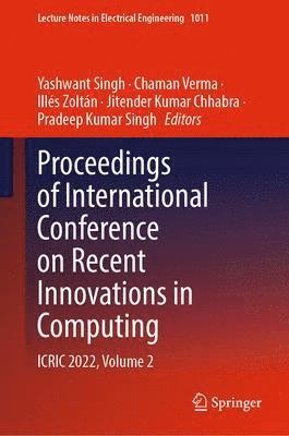 bokomslag Proceedings of International Conference on Recent Innovations in Computing