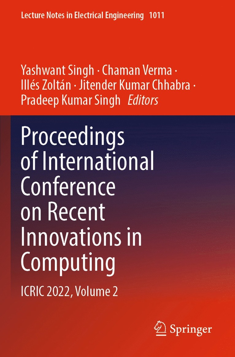 Proceedings of International Conference on Recent Innovations in Computing 1