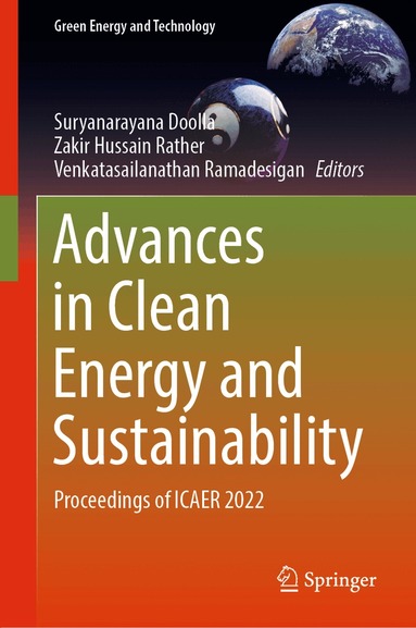 Suryanarayana Doolla, Zakir Hussain Rather, Venkatasailanathan Ramadesigan - Advances in Clean Energy and Sustainability, Inbunden