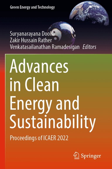 Suryanarayana Doolla, Zakir Hussain Rather, Venkatasailanathan Ramadesigan - Advances in Clean Energy and Sustainability, Häftad