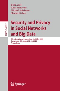 bokomslag Security and Privacy in Social Networks and Big Data