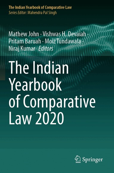 Mathew John, Vishwas H. Devaiah, Pritam Baruah, Moiz Tundawala, Niraj Kumar - Indian Yearbook of Comparative Law 2020, Häftad