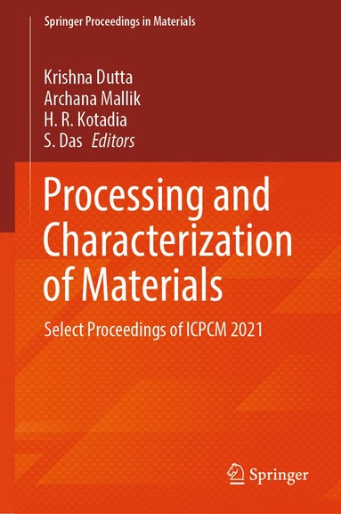 bokomslag Processing and Characterization of Materials