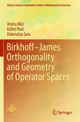 bokomslag BirkhoffJames Orthogonality and Geometry of Operator Spaces