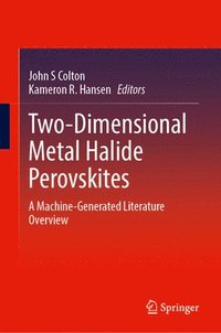 bokomslag Two-Dimensional Metal Halide Perovskites