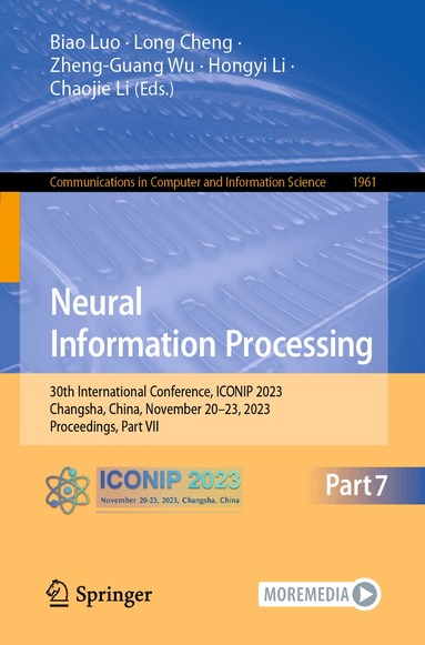 Biao Luo, Long Cheng, Zheng-Guang Wu, Hongyi Li, Chaojie Li - Neural Information Processing, Häftad