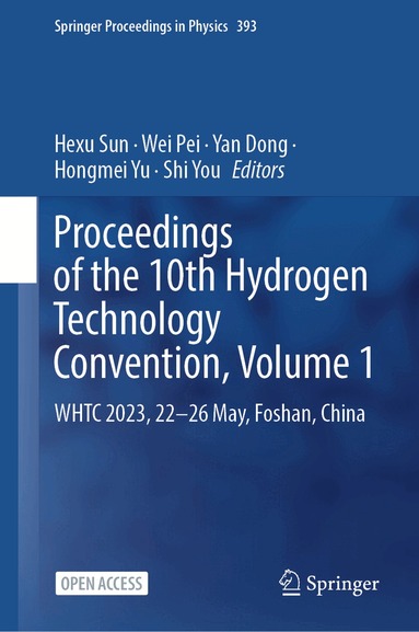 Hexu Sun, Wei Pei, Yan Dong, Hongmei Yu, Shi You - Proceedings of the 10th Hydrogen Technology Convention, Volume 1, Inbunden