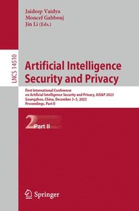 bokomslag Artificial Intelligence Security and Privacy