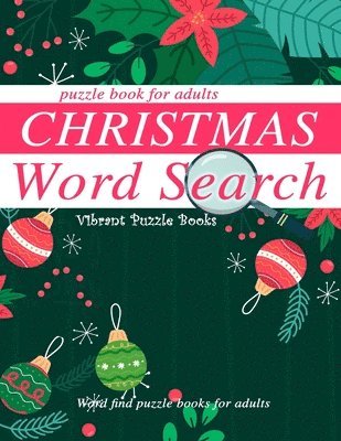 Christmas word search puzzle book for adults. 1