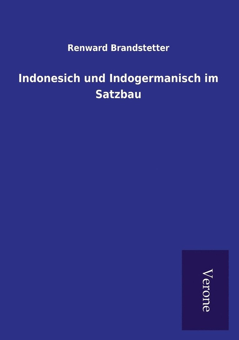 Indonesich und Indogermanisch im Satzbau