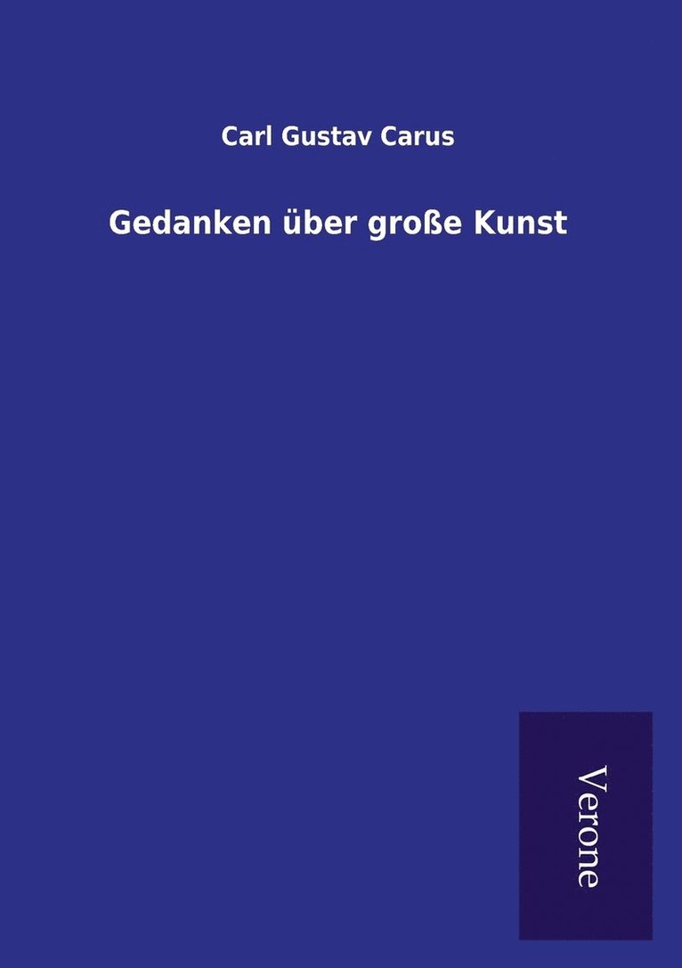 Gedanken uber grosse Kunst 1