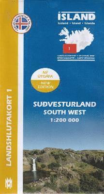 South West Iceland Map 1: 200 000: Regional map 1 1