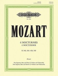 bokomslag 6 Nocturnos (Edition for 2 Sopranos and Bass with Piano [2 Violins and Cello]): K346 (439a), 436-439, 549