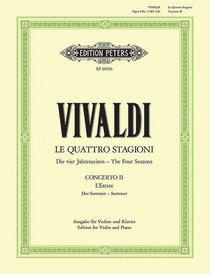 Violin Concerto in G Minor Op. 8 No. 2 Summer (Edition for Violin and Piano): For Violin, Strings and Continuo, from the 4 Seasons, Urtext 1