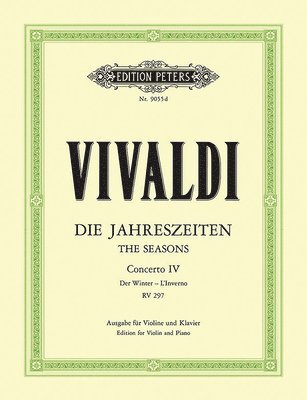 bokomslag Violin Concerto in F Minor Op. 8 No. 4 Winter (Edition for Violin and Piano): For Violin, Strings and Continuo, from the 4 Seaons, Urtext