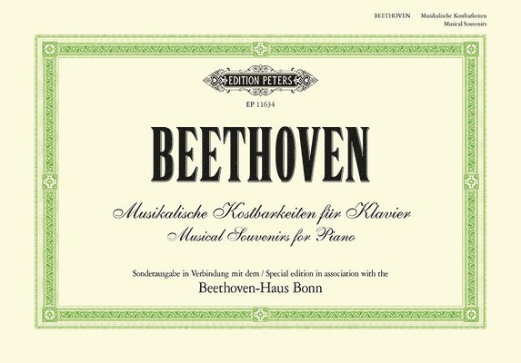 Musical Souvenirs for Piano -- Original Works and Arrangements: Special Edition in Association with the Beethoven-Haus Bonn 1