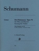 bokomslag Schumann, Robert - Drei Romanzen op. 94 für Oboe und Klavier