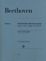 bokomslag Fünf leichte Klaviersonaten op. 2 Nr. 1, op. 14 und op. 49