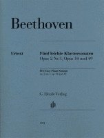 Ludwig van Beethoven, Norbert Gertsch, Murray Perahia - Fünf leichte Klaviersonaten op. 2 Nr. 1, op. 14 und op. 49, Häftad