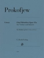 Fabian Czolbe - Sergej Prokofjew - Fünf Melodien op. 35a, Häftad