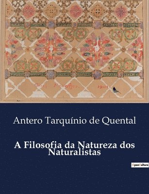 bokomslag A Filosofia da Natureza dos Naturalistas