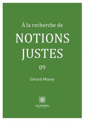 bokomslag À la recherche de notions justes