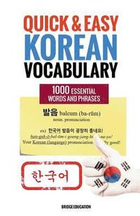 bokomslag Quick and Easy Korean Vocabulary