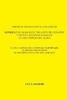 bokomslag Error de traducción al italiano de Génesis 2,7: el alma está 'delante de los ojos' y no en las fosas nasales. El ojo, espejo del alma