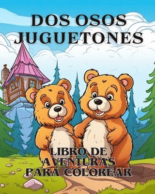 bokomslag Libro para colorear Aventuras con dos osos juguetones