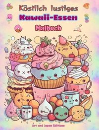 bokomslag Kstlich lustiges Kawaii-Essen Malbuch Niedliche Kawaii-Designs fr Essensliebhaber