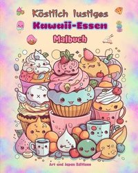 bokomslag Kstlich lustiges Kawaii-Essen Malbuch Niedliche Kawaii-Designs fr Essensliebhaber