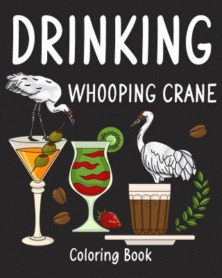 Drinking Whooping Crane Coloring Book 1