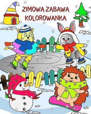 Zimowa Zabawa Kolorowanka 1