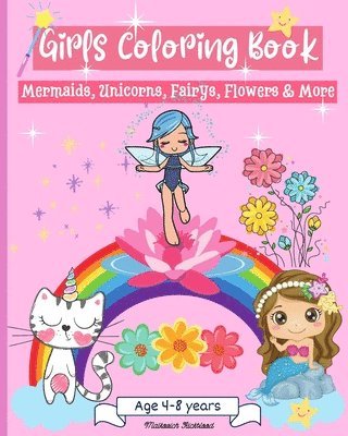 bokomslag Girls Coloring Book Age 4-8 years