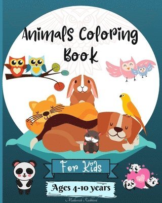 bokomslag Animals Coloring Book For Kids Ages 4-10 years