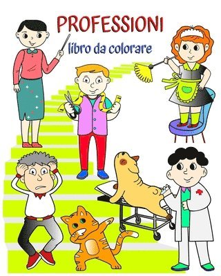 bokomslag Professioni libro da colorare